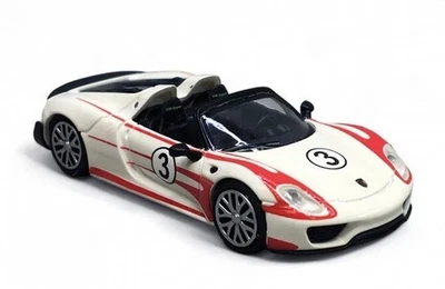 MINICHAMPS, PORSCHE 918 Spyder #3 2015 Bianco con strisce rosse, 1/87,  MNC87... - Immagine 1 di 2