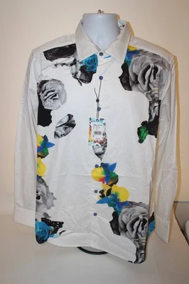 Robert Graham DELMORE Men’s Size XL Multi Embroidered Floral Flip Shirt $348 NWT - Image 1 of 4