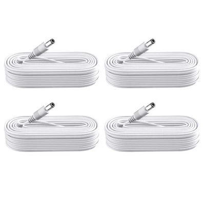 White 4X CCTV Security Camera BNC Cable 33ft Wired Cord Video Power Cable - Image 1 of 4