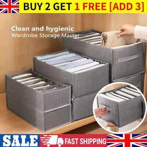 Folding Drawer Organizer Clothes Box T-shirt Jeans Leggings Closet Storage Box - Picture 1 of 17