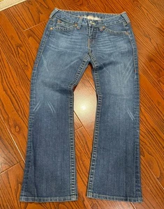 Vtg True Religion Brand Jeans Becky Women Blue Size 31 Bootcut Pocket Flaps - Picture 1 of 11