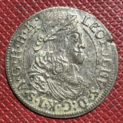 Austria, Empire 1676 SILVER 3 Kreuzer. Leopold I. High Grade. KM# 1245 - Image 1 of 2