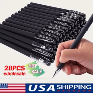 Black Quick-Dry Signature Ballpoint Pens Bulk Cheap Office School Must-Haves 20X - Picture 1 of 11