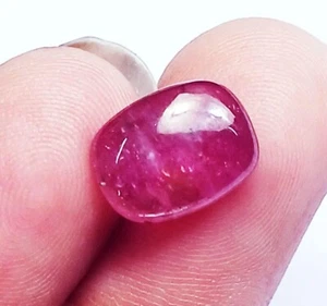 Cabochon Rubino Rosso Naturale Certificato 3,10 Ct Gemma Sciolta Con Omaggio - Foto 1 di 7