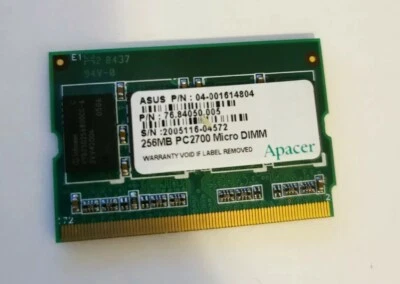 Asus Apacer 04-001614804 - Micro Dimm RAM 256MB PC2700  - Immagine 1 di 2