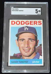 Sandy Koufax "Dodgers WS MVP the Left Arm of God" 1964 Topps #200 Card SGC 5 - Picture 1 of 3
