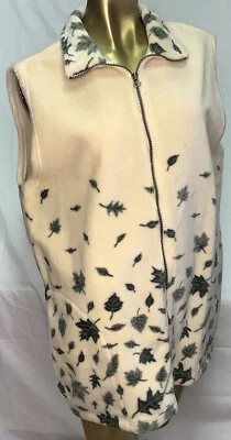 Vintage City Scape Vext Talla XL Hecho en Canadá Cremallera Completa Hojas Cálidas  Foto 1 de 4