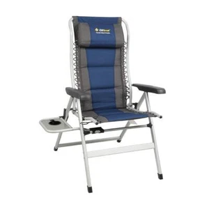 Oztrail Cascade Deluxe 8 Position Recliner Chair With Side Table Camping Outdoor - Picture 1 of 2