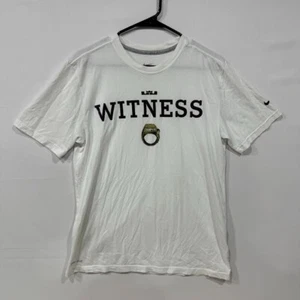 Nike Dri-Fit Witness LeBron James M White T-Shirt Ring Graphic Tee - Picture 1 of 5