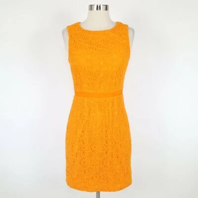 Vestido Vaina Trina Turk 2 Amarillo Caléndula Crochet Encaje Superposición Línea B Sin Mangas Foto 1 de 4