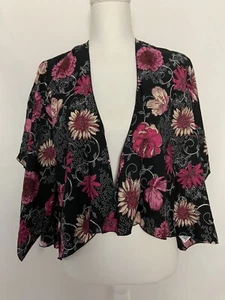 Dorothy Perkins Women's Floral Kimono Size S Black Polyester - Picture 1 of 12