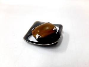 Vintage Tiger's eye brooch(1.3) - Picture 1 of 6