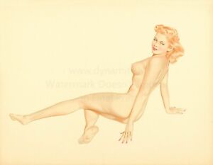 ALBERTO VARGAS Pin-Up Poster or Canvas Print "RECLINING NUDE" #92