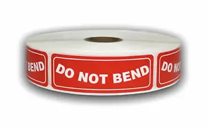 DO NOT BEND Handle Care Mailing Stickers | 1x3 | 4 Rolls, 1000 Labels Each Roll - Picture 1 of 3
