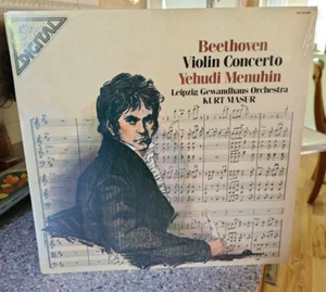NEW YEHUDI MENUHIN Beethoven Violin Concerto - Kurt Masur, Angel DS537890 LP - Imagen 1 de 2