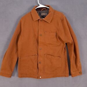 Pendelton Jacket Mens Medium Brown Canvas 3 Pocket Button Up Field Coat
