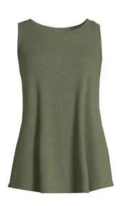 Time and Tru Women's Green Ribbed Swing Tank Top Size XXL (20) NEW - Picture 1 of 6
