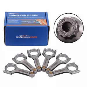 6pcs Forged Connecting Rods + ARP Bolts for Audi Audi A4 RS4 V6 Quattro 154mm - Foto 1 di 12