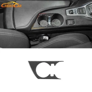 Carbon Fiber Cup Holder Panel Cover Sticker Trim For Chevy Camaro 16+Accessories - Picture 1 of 13
