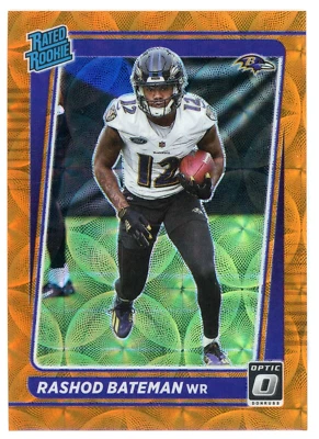2021 Panini Donruss Optic Rashod Bateman Orange Scope Prizm Rated Rookie /79 WR - Image 1 of 2