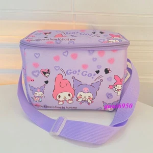 Lindo My Melody & Kuromi Bolso Bandolera Almacenamiento Aislado Enfriador Estuche - Imagen 1 de 9
