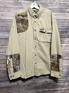 Gander Mtn.Hunting Shirt Mens sz XL Camo Tan Work Outdoors Button up - Picture 1 of 9