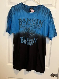 Harley Davidson Men’s T’Shirt Blue,Black Umbre Size(L) - Picture 1 of 5