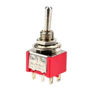 Mini interruptor de palanca rojo MTS-203 - Paquete de 5 - Imagen 1 de 3