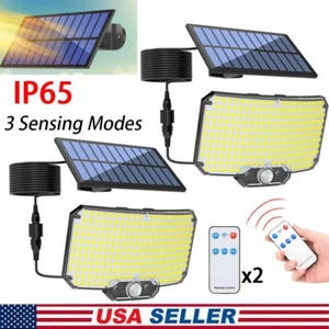 9900000lm LED Solar Street Lights Security Flood Lamp Motion Sensor Outdoor Wall - Picture 1 of 9