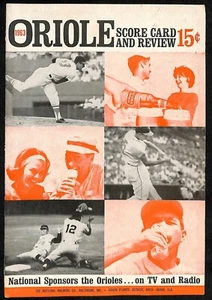 1963 Los Angeles Angels @ Baltimore Orioles Program 7/4 Ex 78314b5 - Picture 1 of 2