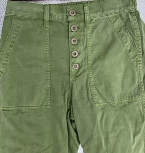 L$98 MADEWELL Women's 26 waist Green Griff Tapered Fatigue Pants NG176 NEW - Picture 1 of 11