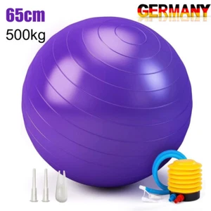 65cm Gymnastikball Sitzball Schwangerschafts Sitzball Bürostuhl mit Pumpe 500kg - Bild 1 von 14