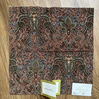Robert Allen домашняя ткань хлопок пейсли печать для подушки 17 «x 17» новый с Ярлыками ̼2006 - Изображение 1 из 3