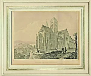 Grabado en acero "IGLESIA EN ALT-BREISACH" de R.Höfle y J. Richter 1847 - Imagen 1 de 3