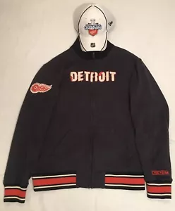 Detroit Redwings 2008 Stanley Cup Champs Hat & Regular Redwings Jacket Men’s M - Picture 1 of 11