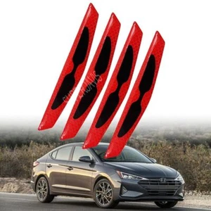 Pegatina decorativa de advertencia de tira anticolisión de fibra de carbono para Hyundai Elantra - Imagen 1 de 16