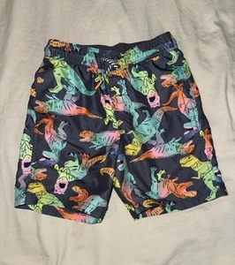 Boys Cat & Jack Dinosaur Swim Trunks Bathing Suit Size 10/12 - Picture 1 of 2