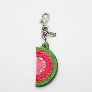 Coach Leather & Signature Jacquard Watermelon Key Chain Bag Charm c2007 - Picture 1 of 3