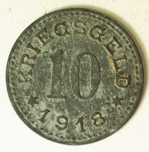 GERMANY (Munderkingen) 10 Pfennig 1918 - Zinc - Kriegsgeld - VF - 2797 - Picture 1 of 2