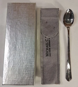 Sterling Silver Baby Spoon VTG Micheal C Fina Retired NYC Company Fine Solid  - Picture 1 of 7
