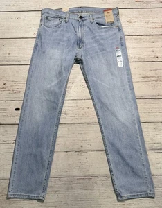 NWT Levis 505 Regular Stretch Fit Blue Denim Jeans Straight Leg Men’s Sz 36x32 - Picture 1 of 22