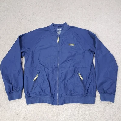LL Bean 3 Seasons Bomber Jacket Mens Large Navy Blue Fleece Lined Outdoor - Image 1 of 4