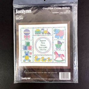 Janlynn Nursery Time Sampler #69-12 punto de cruz contado NUEVO de colección 1986 - Imagen 1 de 11