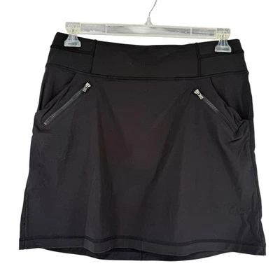 LUCY Falda Negra Talla M Atlética Ocio Informal Mini Falda Bolsillos con Cremallera Golf Foto 1 de 4