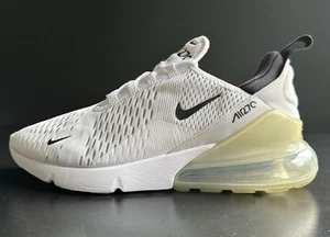 Nike Air Max 270 Men's US 9 White Black Running Shoes AH8050-100 Exc. Condition - Picture 1 of 13