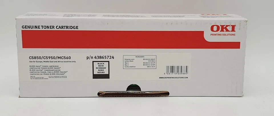 OKI 43865724 Toner black - Bild 1 von 1