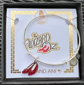 NIB w/Card Alex and Ani Red Ruby Slippers Wizard of Oz Bangle Bracelet! - Picture 1 of 4