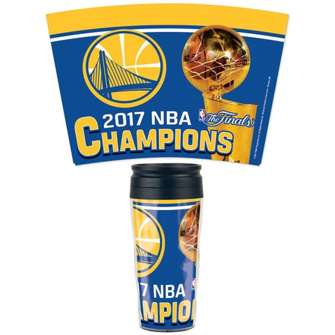GOLDEN STATE WARRIOR 2017 NBA CHAMPIONS 16OZ ACRYLIC INSULATED TRAVEL COFFEE MUG Cover
