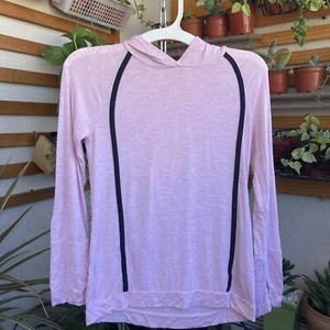 Girl’s Sz 7/8 Zella Pink Light Weight Long Sleeve Hoodie Sweat Shirt Pullover - Picture 1 of 6