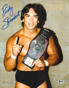 Ricky Steamboat Signed WWE 11x14 Photo BAS COA WCW NWA Belt Picture Autograph 2 - Picture 1 of 12